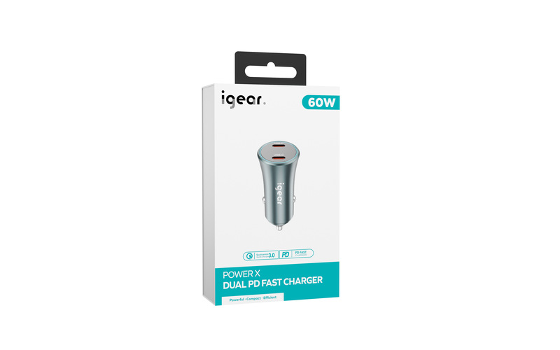 iGear Karbon Dual PD 60W Car Charger