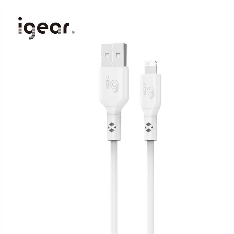 iGear Lightning 3M 60W PVC Silicone Cable - White
