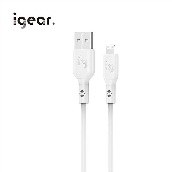 iGear Lightning to USB C 1M 60W PVC Silicone Cable - White