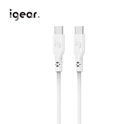 iGear Type C to C 1M 60W PVC Silicone Cable - White