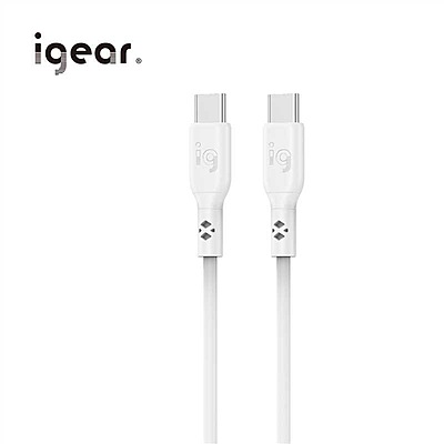 iGear Type C 2M 60W PVC Silicone Cable - White