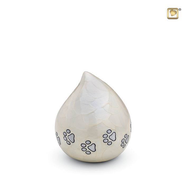 Messing dierenurn Love Drop wit Messing dierenurn Love Drop wit