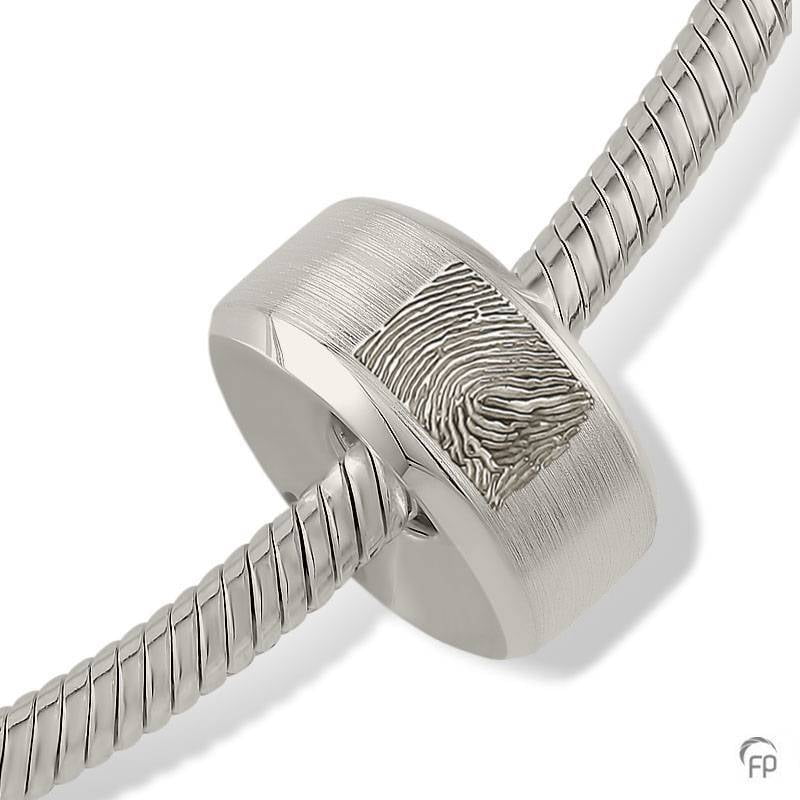 MB 003.FP Assieraad Memorial Bead met fingerprint