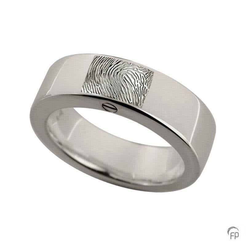 R 033.6.FP Assieraad ring glanzend met fingerprint