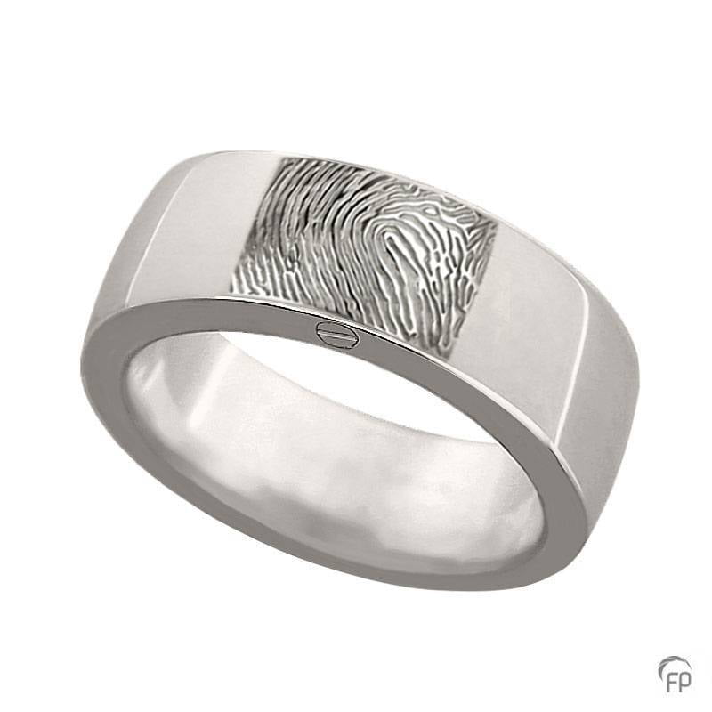 R 033.8.FP Assieraad ring glanzend met fingerprint
