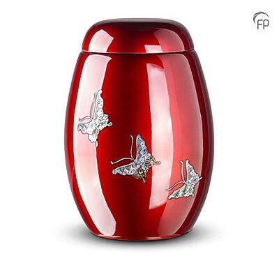 Glasfiber urn vlinder Glasfiber urn vlinder