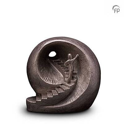 Keramische urn zilver Naar het licht Keramische urn zilver Naar het licht