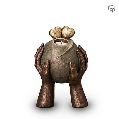 Keramische urn brons Liefde 036 AT Keramische urn brons Liefde 036 AT