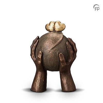 Keramische urn brons Liefde Keramische urn brons Liefde