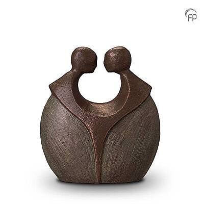 Keramische urn brons Voor altijd samen Keramische urn brons Voor altijd samen