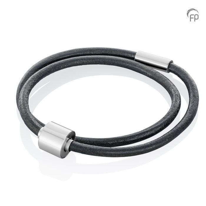 Tadblu Barrel bracelet Leder Zwart Tadblu Barrel bracelet Leder Zwart