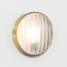 Montreal Round 300 Outdoor Wall Light E27 PVD brass