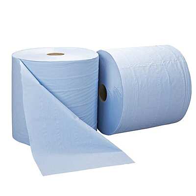 Industrial Stregnth 2ply Blue Paper Rolls
