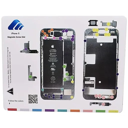 Apple iPhone 8 Magnetic Easy Manage Project Mat , Screw Management Diagram