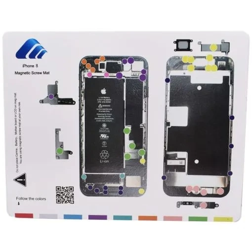 Apple iPhone 8 Magnetic Easy Manage Project Mat , Screw Management Diagram