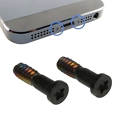 iPhone 5 Replacement bottom pentalobe star Torx screws - Black