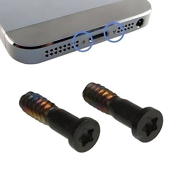 iPhone 5 Replacement bottom pentalobe star Torx screws - Black