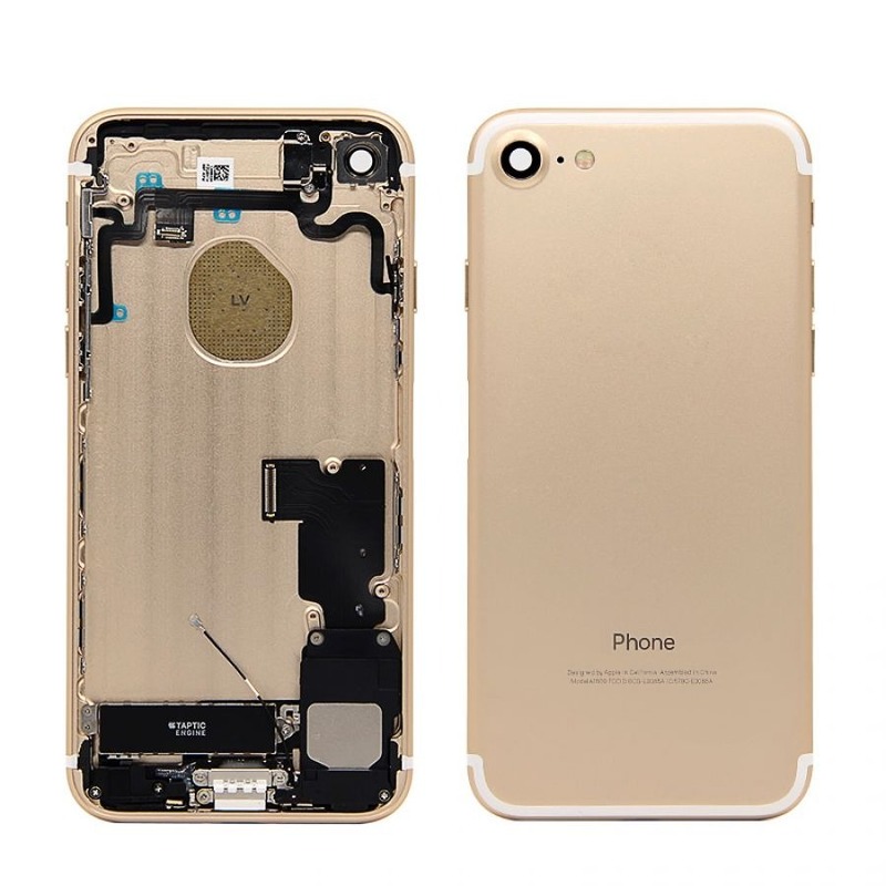 Genuine Apple iPhone 7 - Replacement Rear Housing Assembly With Components - Gold - Grade C - Original
