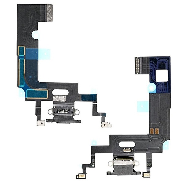Genuine Apple iPhone XR - Replacement Charging Dock Flex Cable - Microphone - Thermal Sensor IC - Black - Original
