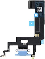 Genuine Apple iPhone XR - Replacement Charging Dock Flex Cable - Microphone - Thermal Sensor IC - Blue - Original
