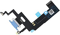 Genuine Apple iPhone XR - Replacement Charging Dock Flex Cable - Microphone - Thermal Sensor IC - Blue - Original