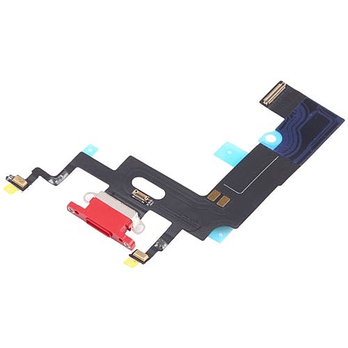 Genuine Apple iPhone XR - Replacement Charging Dock Flex Cable - Microphone - Thermal Sensor IC - Red - Original