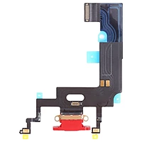 Genuine Apple iPhone XR - Replacement Charging Dock Flex Cable - Microphone - Thermal Sensor IC - Red - Original