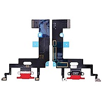 Genuine Apple iPhone XR - Replacement Charging Dock Flex Cable - Microphone - Thermal Sensor IC - Red - Original
