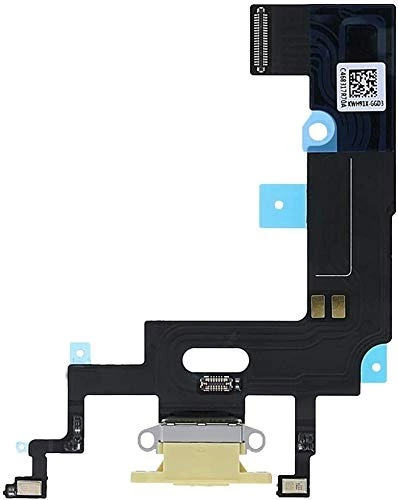 Genuine Apple iPhone XR - Replacement Charging Dock Flex Cable - Microphone - Thermal Sensor IC - Yellow - Original
