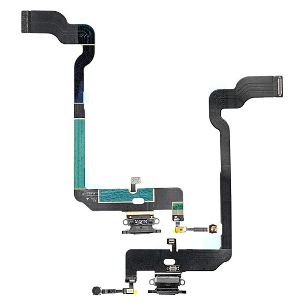 Apple iPhone XS - Replacement Lightning Charge Port Flex Assembly With Microphone - Black - VE