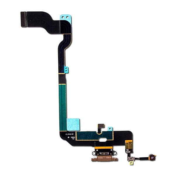 Apple iPhone XS - Replacement Lightning Charge Port Flex Assembly With Microphone - Gold - VE