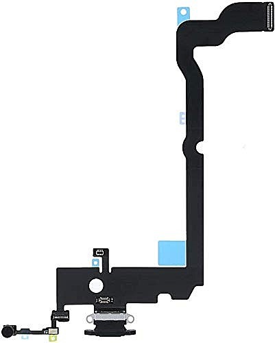 Genuine Apple iPhone XS Max - Replacement Lightning Charge Port Flex Assembly - Microphone - Thermal Sensor IC - Black - Original