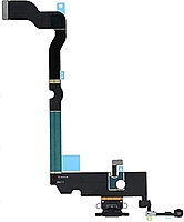 Genuine Apple iPhone XS Max - Replacement Lightning Charge Port Flex Assembly - Microphone - Thermal Sensor IC - Black - Original