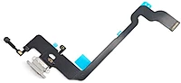 Genuine Apple iPhone XS Max - Replacement Lightning Charge Port Flex Assembly - Microphone - Thermal Sensor IC - White - Original