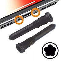 Apple iPhone X - Replacement Bottom Pentalobe Screws - Black
