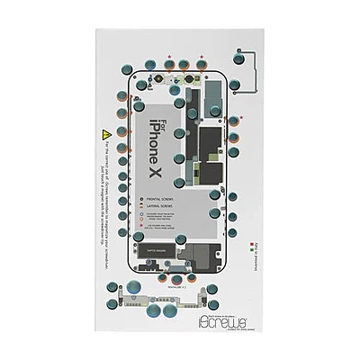 DottorPod iScrews tool - iPhone X - Screw holder , cup with detailed diagram