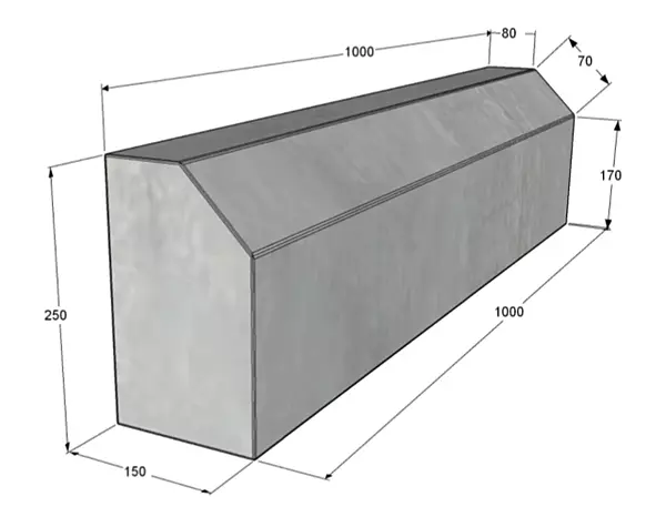 Kerb 1000x150x250