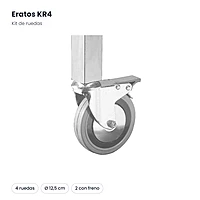Kit de 4 ruedas Ø 12,5 cm para mesas de hasta 200 cm Eratos KR4 – medidas