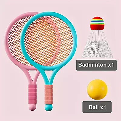 Детски ракети за бадминтон и тенис – комплект с топка и перце Детски ракети за бадминтон и тенис – комплект с топка и перце