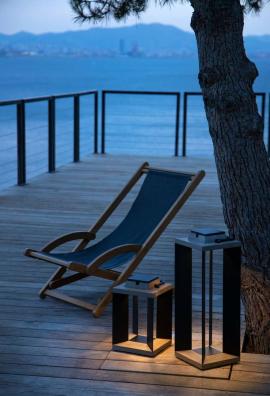 LES JARDINS - Lampe solaire teckalu noir 65.5 cm - 500 lumens