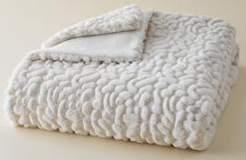PLAIDS COCOONING - Plaid Fausse Fourrure Galet PLAIDS COCOONING - Plaid Fausse Fourrure Galet