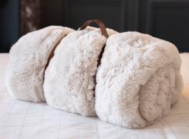 PLAIDS COCOONING - Plaid Fausse Fourrure Polar Bear Blanc PLAIDS COCOONING - Plaid Fausse Fourrure Polar Bear Blanc