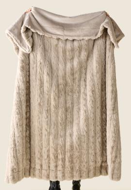 PLAIDS COCOONING - Plaid Fausse Fourrure Ecorce