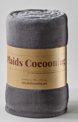 PLAIDS COCOONING - Plaid Classique Gris Anthracite
