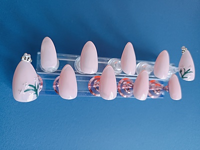 Light Baby Pink Springtime Floral with 3D Bees