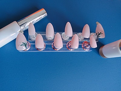 Light Baby Pink Springtime Floral with 3D Bees