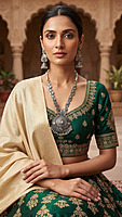 Vintage Kundan Silver Long Haram Set