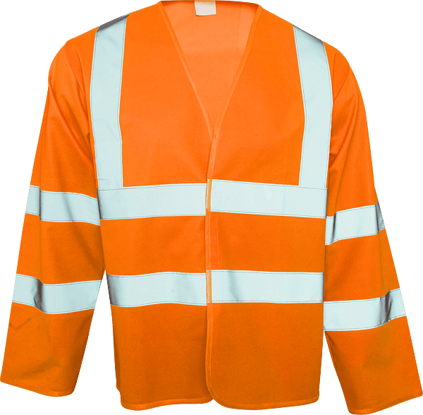 Long Sleeve High Vis Waistcoat Orange L