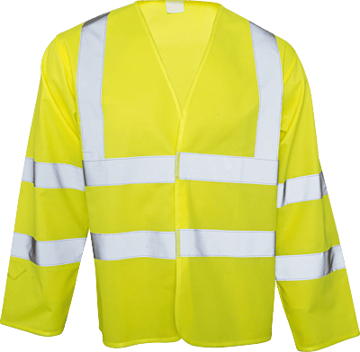 Long Sleeve High Vis Waistcoat Yellow L