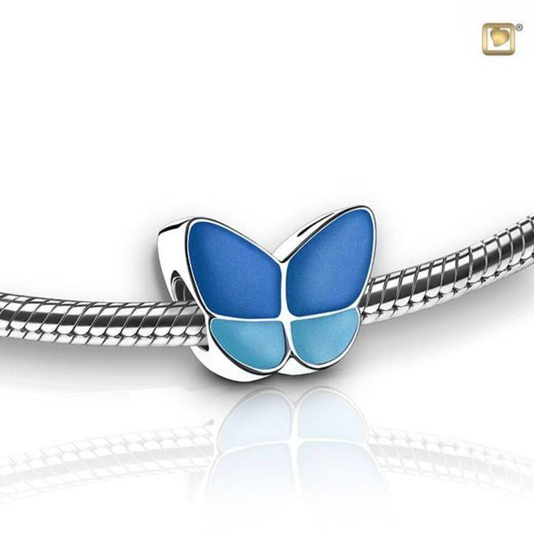 Assieraad bead Butterfly blauw Assieraad bead Butterfly blauw